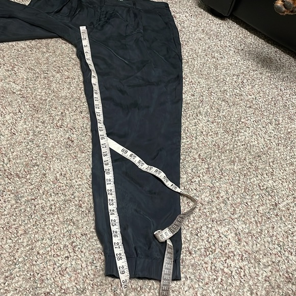 Joie pleated wide leg high rise ankle cropped pants - Picture 7 of 9